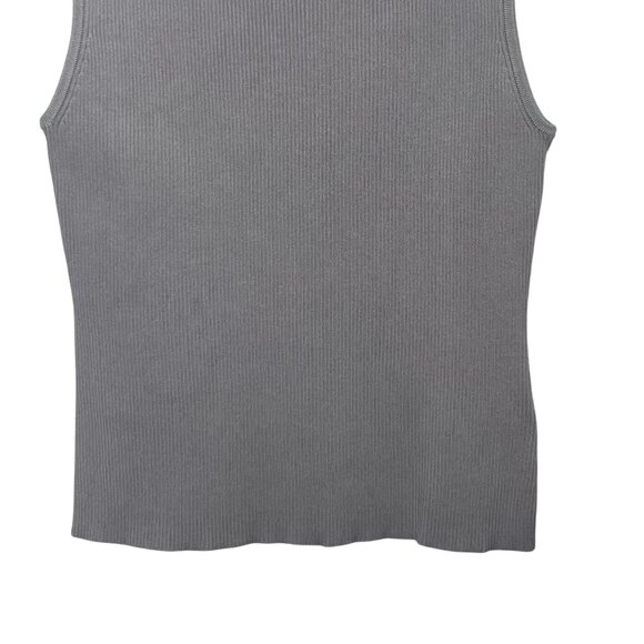 H Halston Sleeveless Sweater Ribbed Knit Womens Large Purple New - Picture 4 of 10